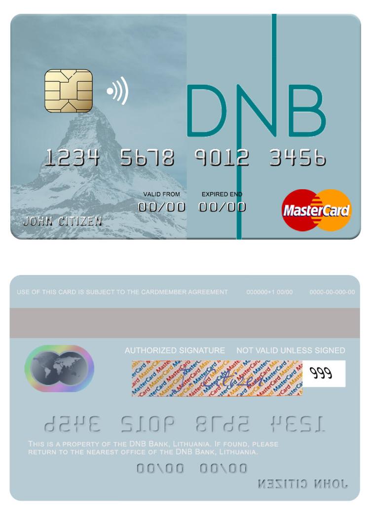 Lithuania DNB Bank mastercard